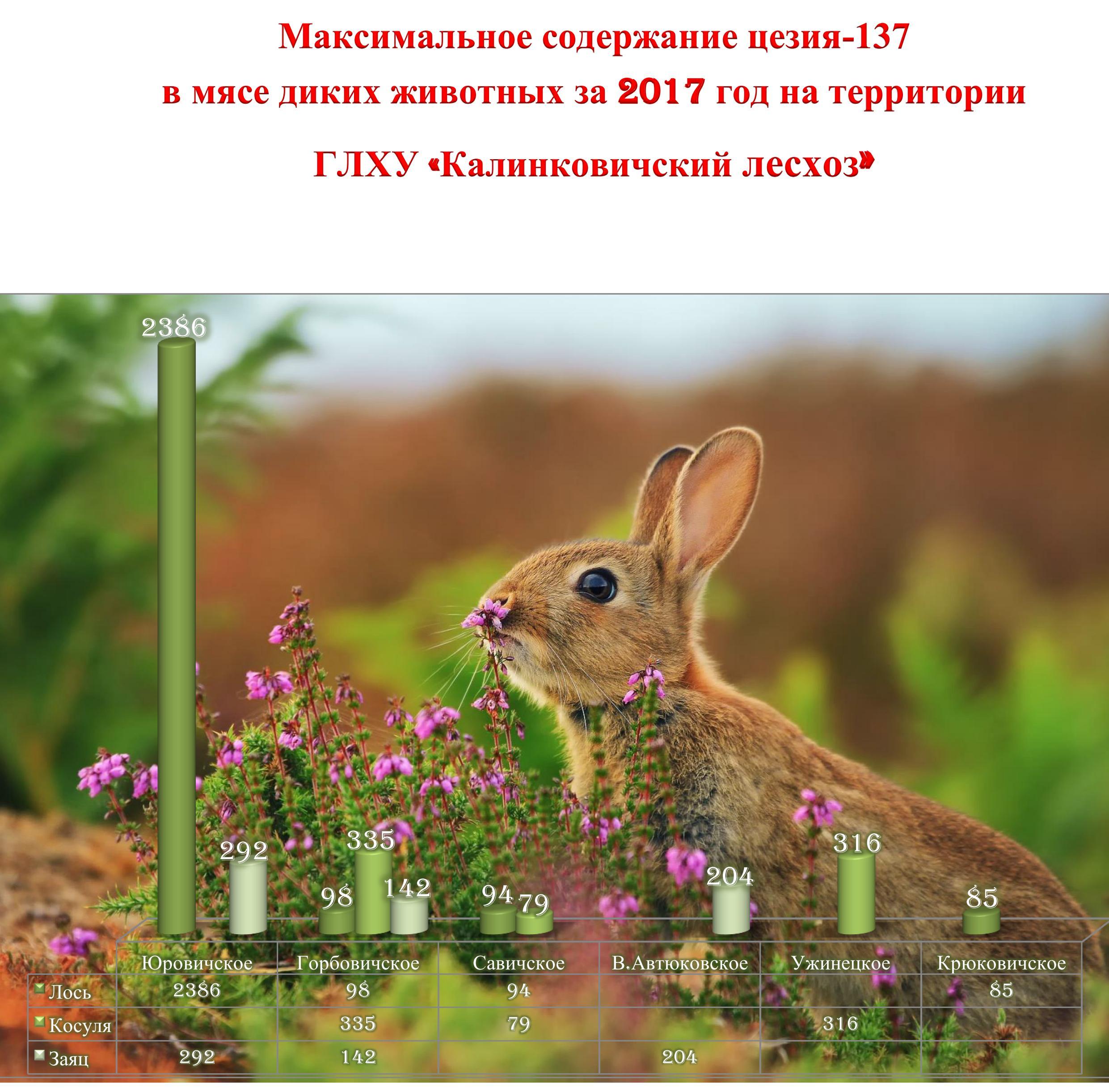Результаты обследования мяса диких животных за 2017 год на территории ГЛХУ